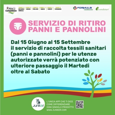 Potenziamento servizio di ritiro tessili sanitari